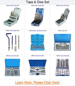 28Pcs Metric Tap and Drill Bit Set for Steel Aluminium Copper Hole Making and Tapping in Plastic Box