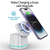 3-in-1 Fast Wireless Charging Stand 15W Adjustable Viewing with Magnetically Type for Mobile Phones
