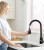Import 304 Stainless steel kitchen faucet black pull down kitchen faucet with pull down sprayer from China