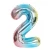 Import 32 " gradient ramp digital birthday balloons, Aluminum film gradient ramp balloon for party from China