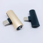 3.5 mm Headphone Audio Charger Adapter 2 in 1 Jack Audio Adapter For Cellphone