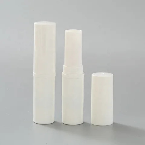 Buy 3.5g White Mini Classic Cylinder Empty Lip Balm Tube Plastic ...