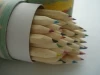 36pcs 3.5inch paper tube packing hexagon natural wood body color pencils(LL13073)