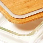 370ML 640ML 1040ML 1520ML Glass Food Container With Bamboo Lid