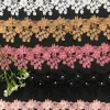 3D Embroidery Floral Beading Lace Trim ,Curtain Dress Lace Trim Wholesale