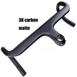 3k Carbon fiber road Bicycle integrated handlebar full carbon fiber handlebar with stem cycling parts bent bar with stem
