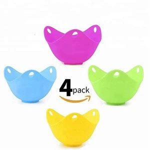 4 Pack Silicone Egg Poacher Cups Silicone Egg Poaching Pods For Stovetop Or Microwave Egg Cooking