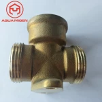4 Way Brass Cross Pipe Tee Fitting/Pex Pipe Fitting for Pvc Pipe