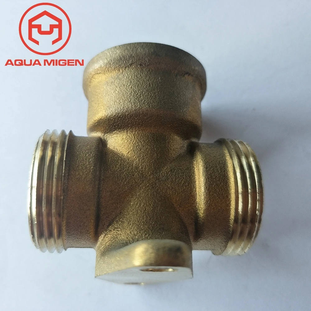 4 Way Brass Cross Pipe Tee Fitting/Pex Pipe Fitting for Pvc Pipe