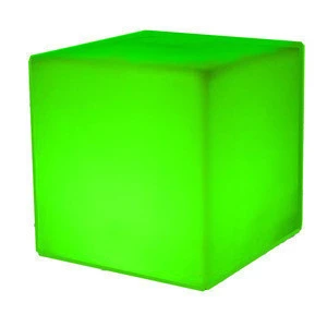 40cm outdoor rechargeable led color changing luminous cube stool  furniture