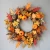 Import 45CM Artificial Autumn Fall Wreath Harvest Thanksgiving Door Wreath for Front Door Decoration with Pumpkins Maple Leaf and Berry from China