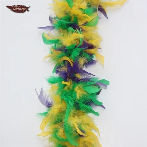 45gram 2yards Artificial Feather Boa Halloween Color Feather Boas Green Yellow Purple Chandelle Feather Boas For Halloween Decor