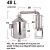 48L Wine Making Essential Oil Distiller, Water Distillation Equipment