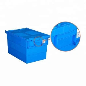 51L durable stackable moving crates plastic storage bins China supplier