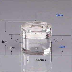 5G/5ML Round Clear Jars with White Lids for Acrylic Powder, Rhinestones, Charms and Other Nail Accessories - BPA Free