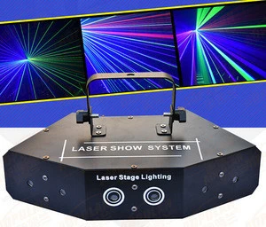 6 holes laser light Green 532nm+Red 650nm 10w laser lamp for scanning