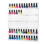 6 Tier Wall Mounted Clear Acrylic Nail Polish Display Rack for Retail Store