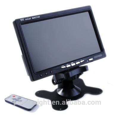 7 inch high definition mini tv car lcd reverse rear view monitor with 2 AV input