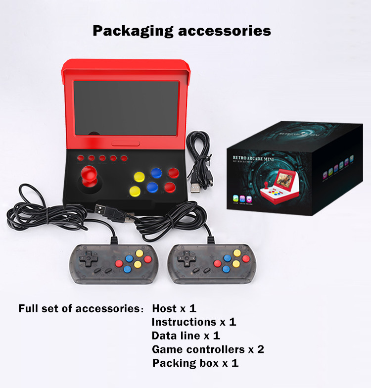Buy 7 Inches Mini Built-in 8000 Retro Game Console Handheld Game Player ...