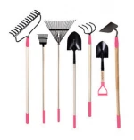 7-pieces women garden tools set- include 14tine bow rake/ 11t steel rake / 24t