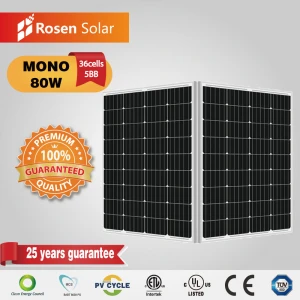 80W Factory Price Mono 5bb Small Solar PV Panels