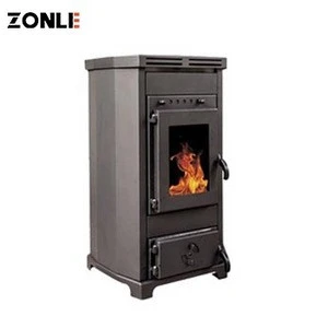 8KW Carbon Steel Flue Pipe Stove For Sale Distressed Wood Burning Cast Iron Outdoor Fireplace
