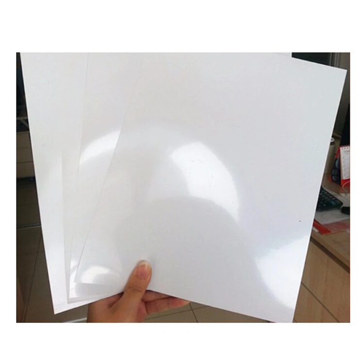 a4 size inkjet printable glossy white plastic sheet a4 pvc for business card