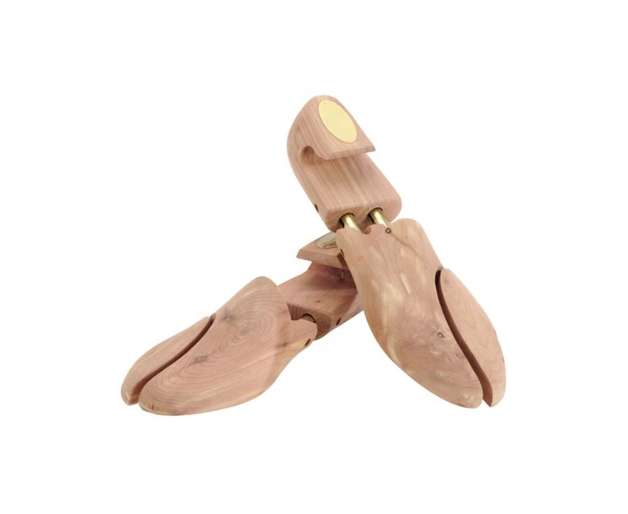Adjustable European Full Shoe Last Split Toe Red Cedar Shoe Tree / Wooden Shoe Trees/Metal Knob/,Schuhspanner