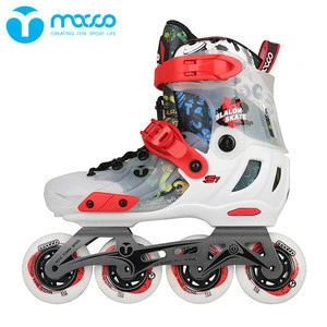 adjustment inline skate for child flashing roller skate S7 white K7 Outfit