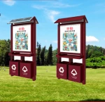 Advertising Light Boxes With Waste Bin Advertise Solar Billboard