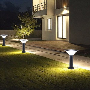 airtight pillar with IP65 design outdoor garden using CCT adjustable solar lights led