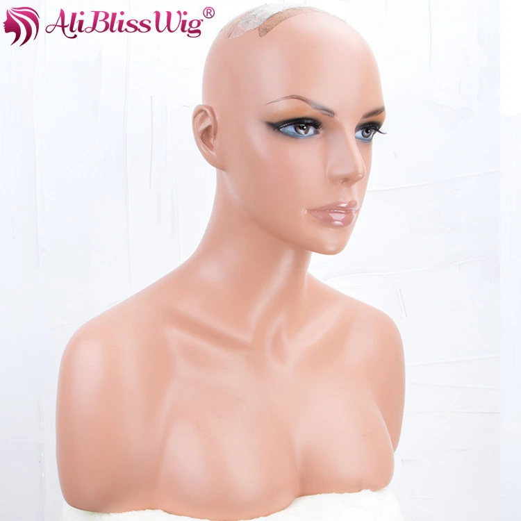 Ali Bliss Wig Realistic Eco-Friendly Fashion Designer Display Makeup Colored Fiberglass Female Mannequin Head with Shoulders