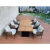 Import All Modern Rattan Outdoor Furniture Patio Dining Table Set With Teak Table from China