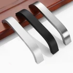 Aluminium Extrusion Profile Anodized Wardrobe Furniture Cabinet Drawer Pull Handle