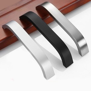 Aluminium Extrusion Profile Anodized Wardrobe Furniture Cabinet Drawer Pull Handle