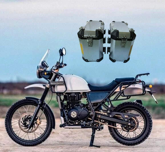 Aluminum Motorcycle rear box Aluminum tail side Panniers For Royal Enfield Himalayan