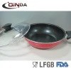 Aluminum non-stick big wok with two ears and safe oven safe