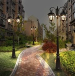Aluminum Street Lighting Pole Antique Lamp Post Outdoor Garden Decorative Light Pole
