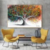 Amazing Work Colorful Abstract Tree Modern Landscape Oil Painting Picture Wall Art For Home Decor Living Room