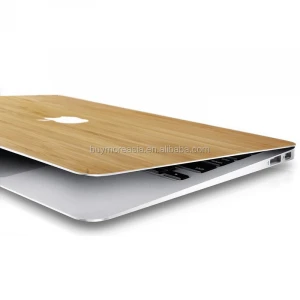 Amazon Hot Selling 100% Real Wood Sticker Cover Bamboo Notebook Skin for 13.3&quot; 14&quot; 15 15.6 inch Laptop Macbook