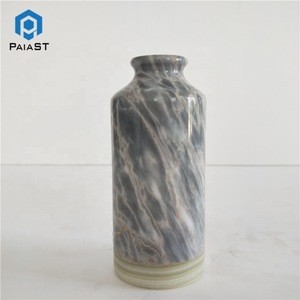Amazon Wholesale Single Vase Gray Marble Flower Vase, Natural Marble Vase