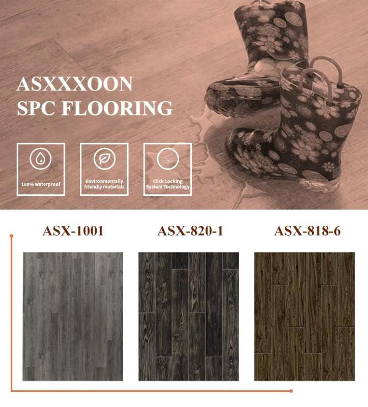 anti-slip uniclick 5mm SPC  vinyl floorings 0.5mm wear layer Best selling in America