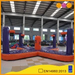 AOQI popular design outdoor basketball toss inflatable bungee game for adults