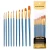 Artist Nylon Paint Brush Professional Watercolor Acrylic Wooden Handle Painting Brushes Art Supplies Stationery 10 pcs