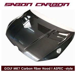 Aspc style carbon fiber vented engine bonnet hood for VW GOLF MK7 GTI