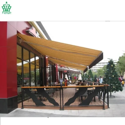 Automated Half Cassette Retractable Awnings with Wind Sensor Shade Sails Awnings