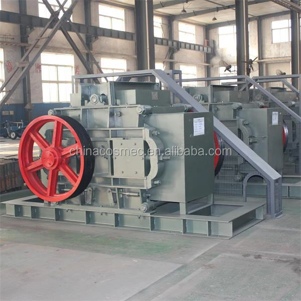Automatic clay brick factory with  Super fine roll crusher for raw material processing