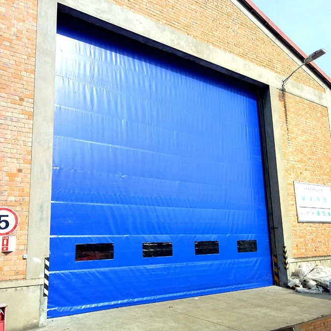 Automatic High Speed Pvc Stacking Doors/Folding Type Pvc Fabric Fast Rolling Rapid Roller Shutter Door