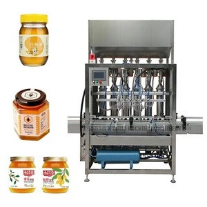 Automatic jam hot sauce honey/chili sauce filling machine, bottle filling capping labeling machine