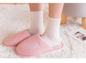 Autumn and winter thickened hosiery womens pure color basic warm home cotton towel socks